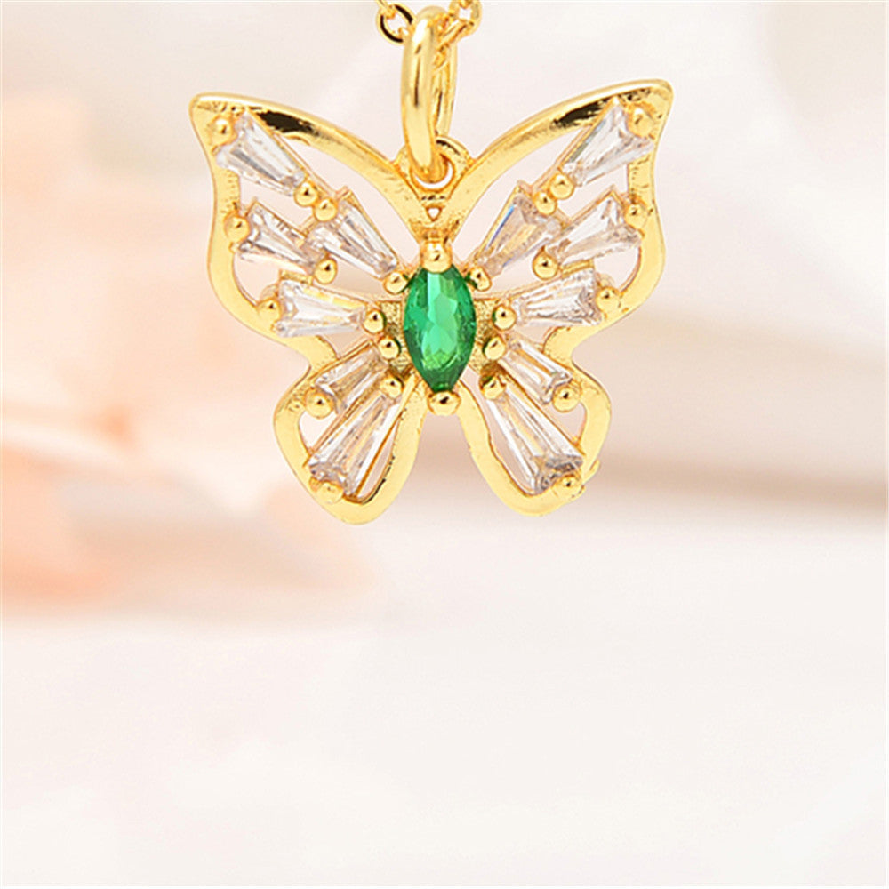 Women's Fashion Copper-Plated Gold Color Insect Butterfly Pendant