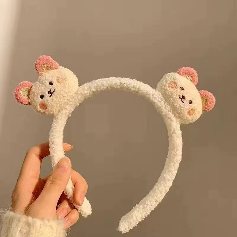 Cute Face Wash Hair Bands Female Cartoon Headwear Hair Band Headband Apply