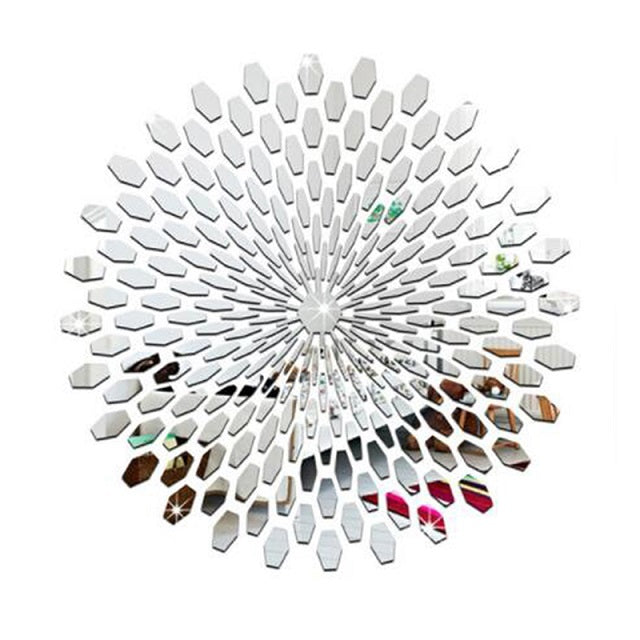 Sun Stereo 3D Acrylic Mirror Wall Sticker