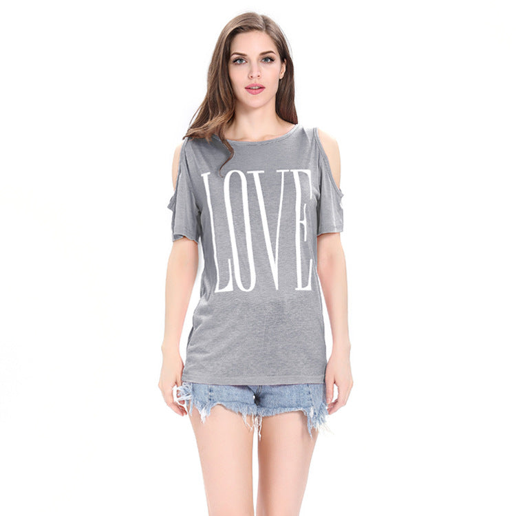 Round Neck Strapless Casual Short Sleeve