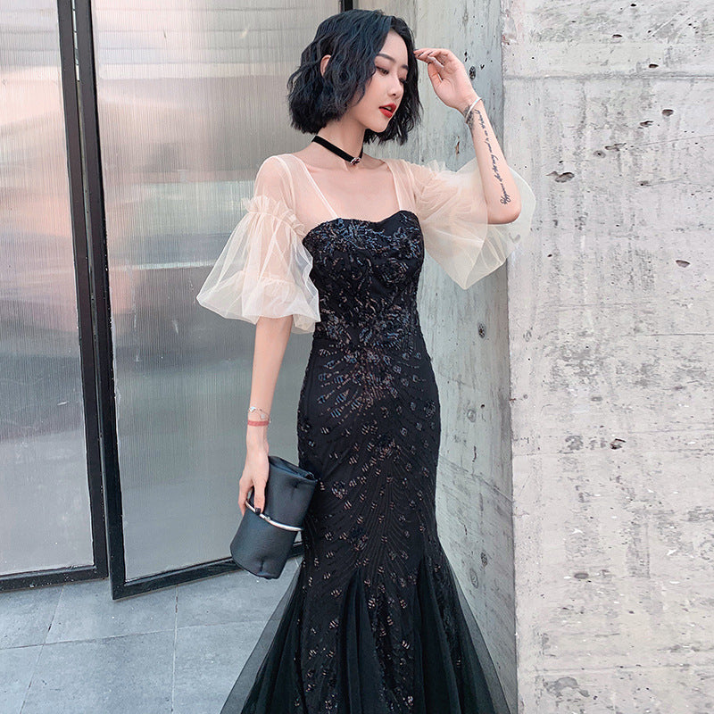 Temperament Long Celebrity Mermaid Evening Dress