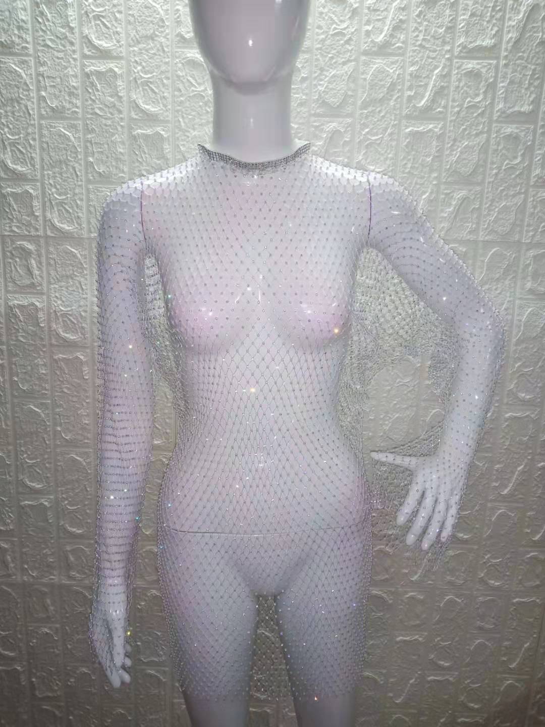 Flash Diamond Round Neck Dress