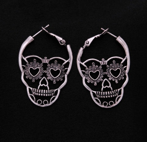 Sugar Skull Cutout Earrings