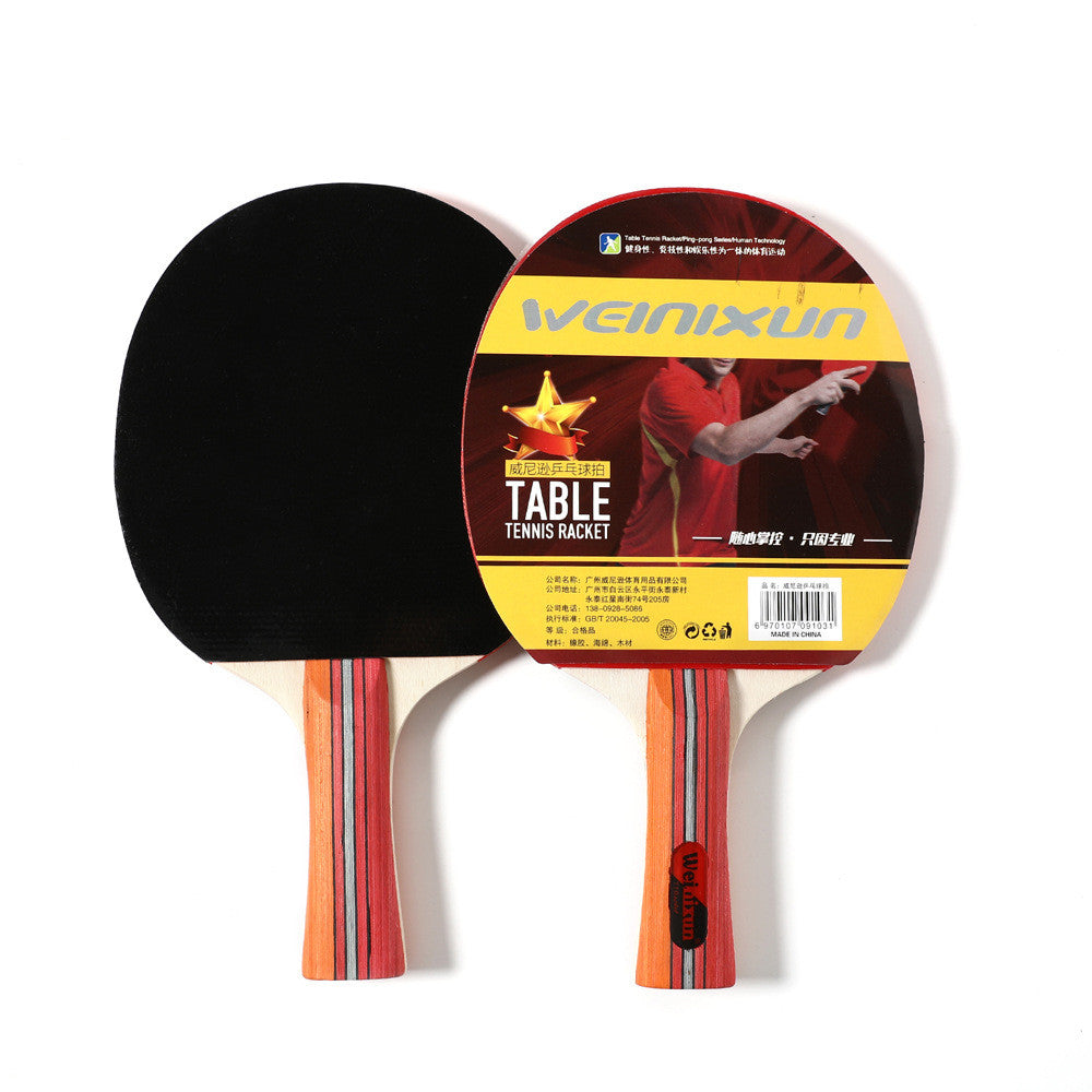 Double Reverse Rubber Horizontal Racket Ping Pong Packet