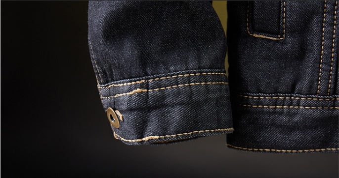 Plus Velvet Denim Jacket