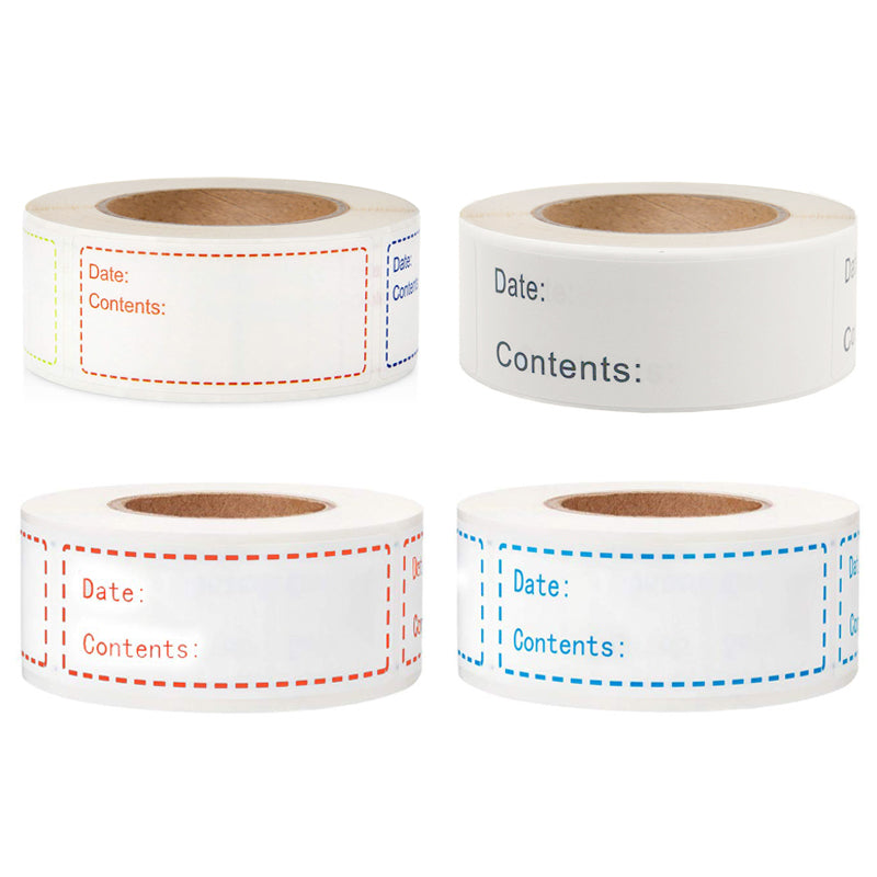500 Rolls Of 3 Colors Date Stickers Kitchen Refrigerator Food Labels Storage Content Mark