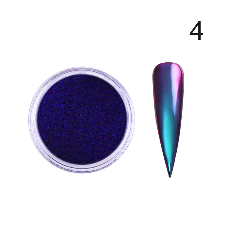 Mirror Peacock Laser Manicure Powder