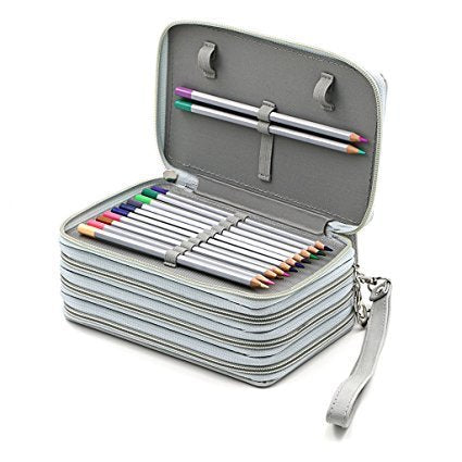 PU Leather Art Storage Pen Curtain Color Bag Porous