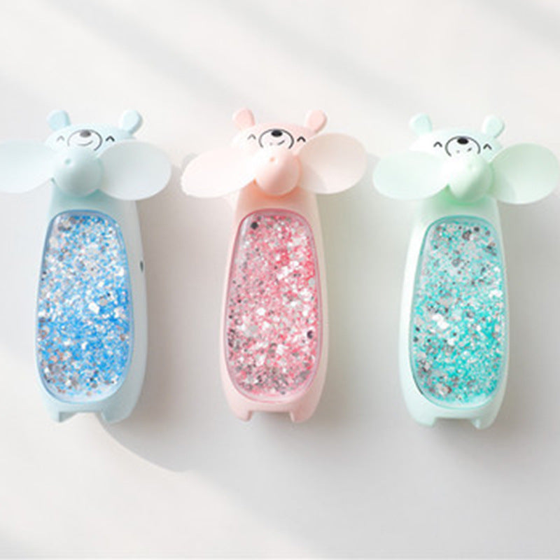 Quicksand Cartoon Mini Fan