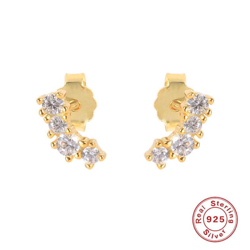 Fashionable All-Match Creative S925 Sterling Silver INS Earrings