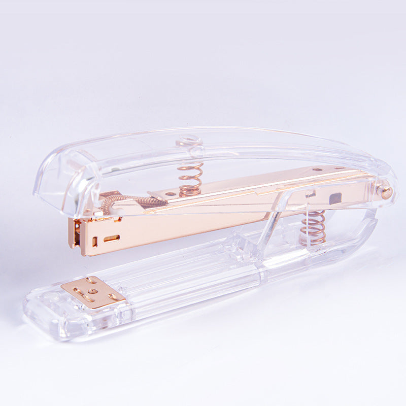 Student Transparent And Labor-Saving Fashion Light Stapler