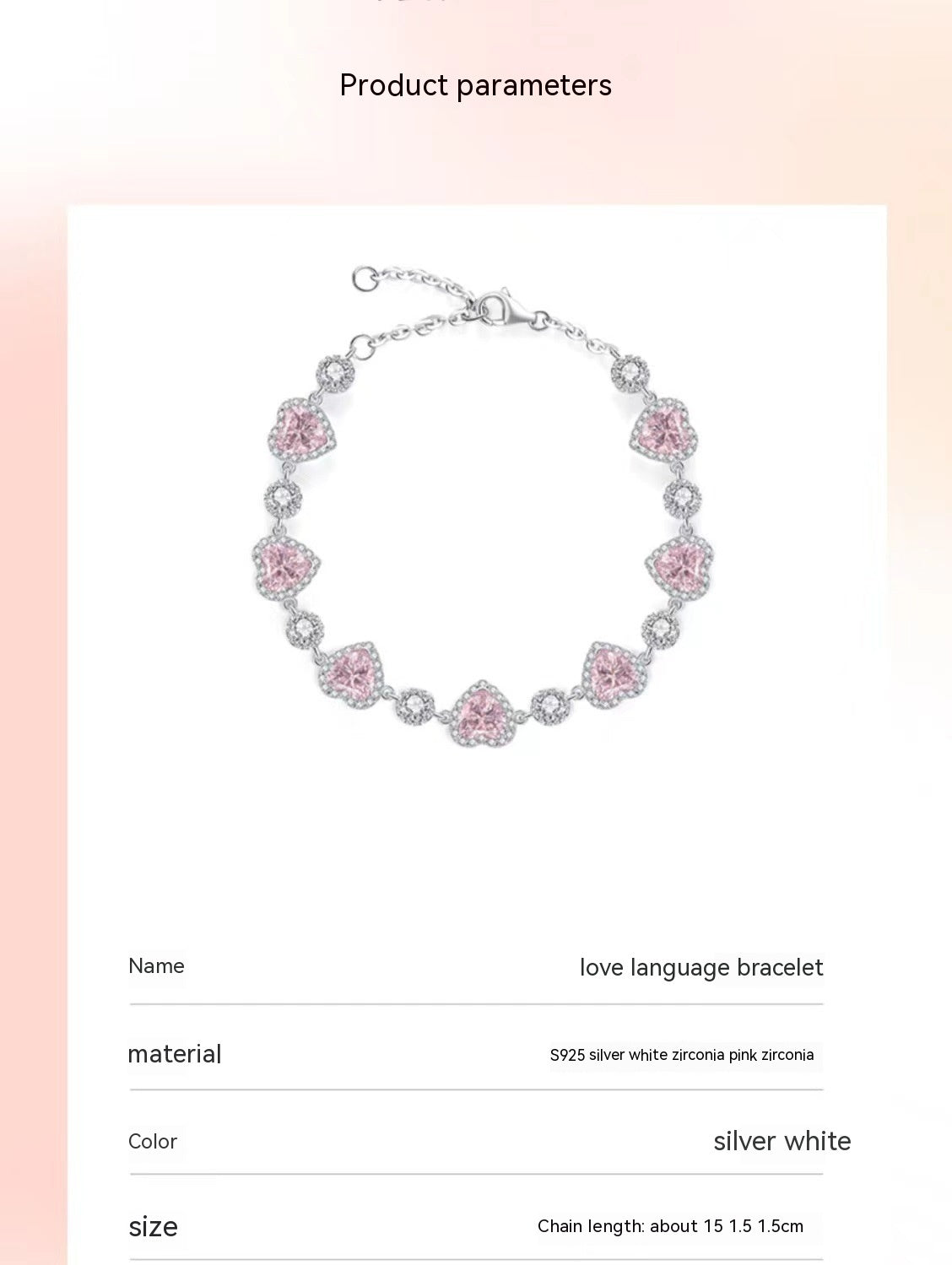 Love Language High-End Light Luxury Niche Bracelet