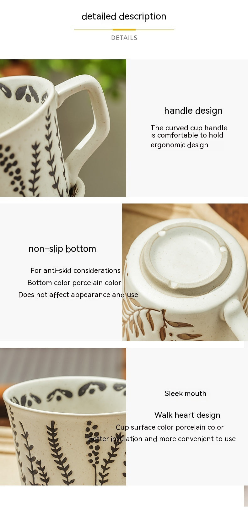 Minimalist Nordic Ceramic Home Hand-Painted Mugs