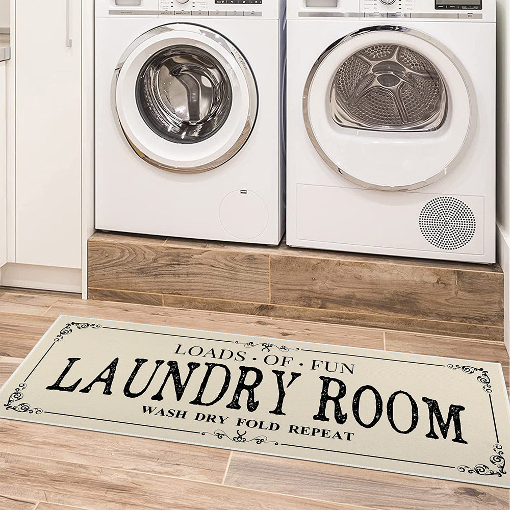 Laundry Room Carpet Kitchen Bathroom Mats Door Absorbent Thickened Non-Slip Foot Mat