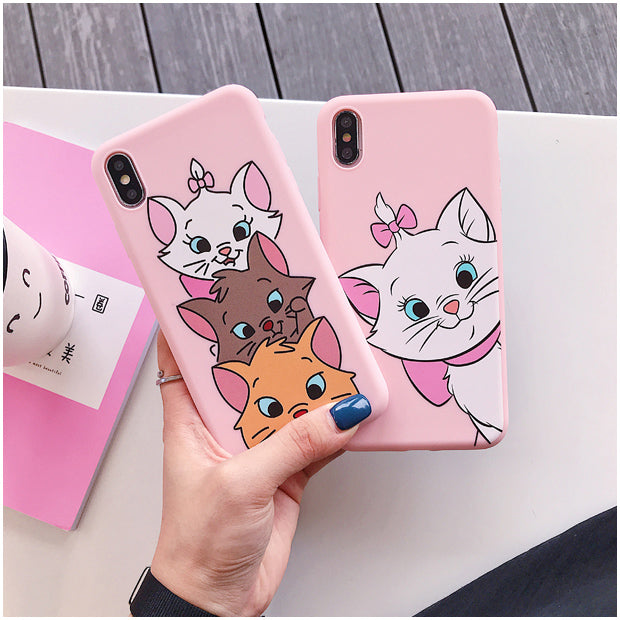 Cute Cartoon Suitable For 14 Phone Case Women's Silicone 12 Full-Covered Xr Soft Case
