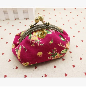 Canvas Fabric Coin Purse Creative Small Purse Hand Take Coin Bag Gold Material Package Key Card Package