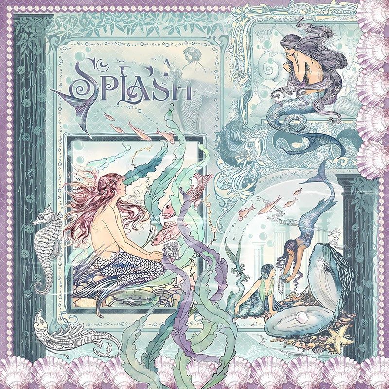 Retro Hand Ledger Mermaid Sticker Decoration