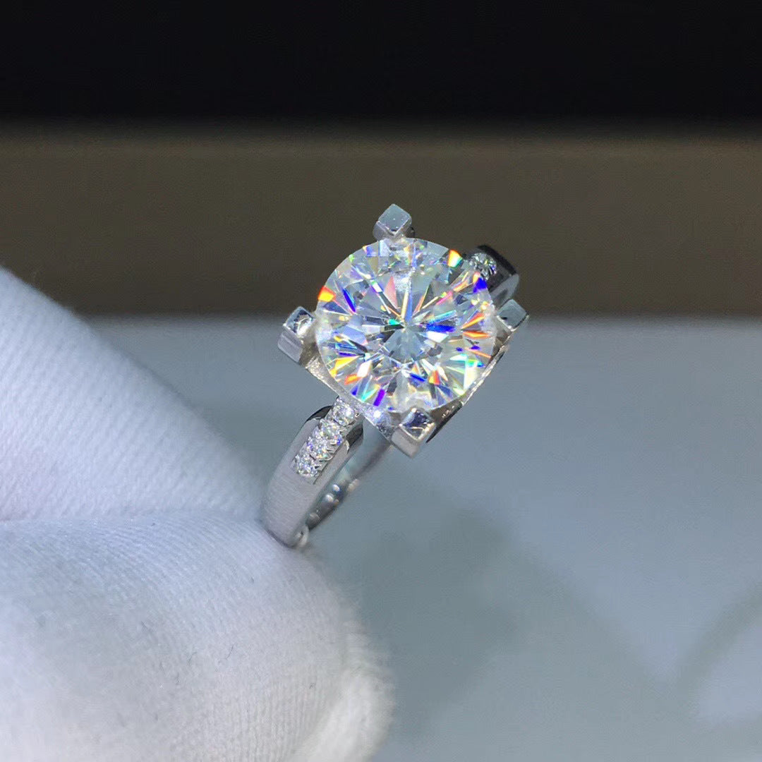 Platinum Bull Head Ring