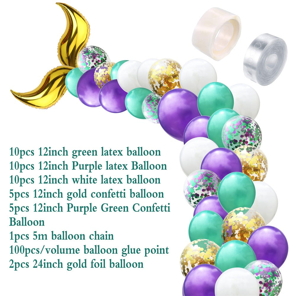Mermaid Tail Shaped Latex Balloon