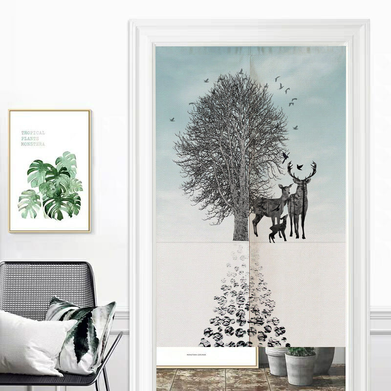 Household Non-Perforated Anti-Mosquito Printing Curtain