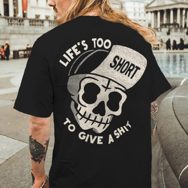 Men's Letter Print Loose Short Sleeve Top