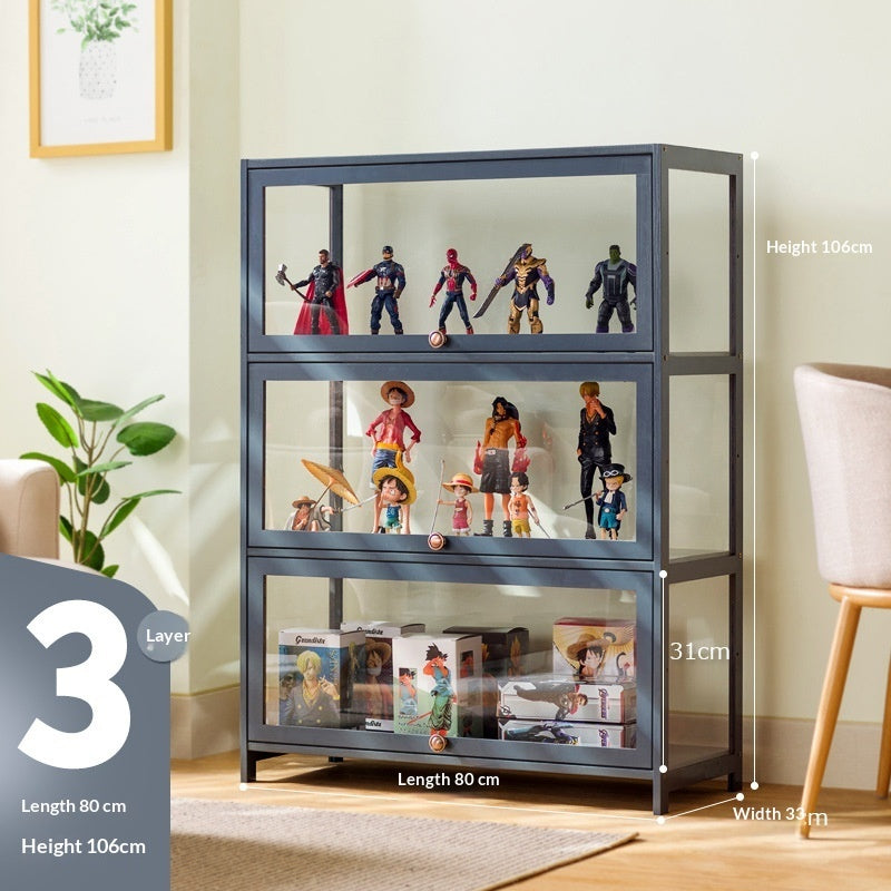 Transparent Dust-Proof Display Cabinet Acrylic Toy Storage Box Bookcase And Shelving Unit