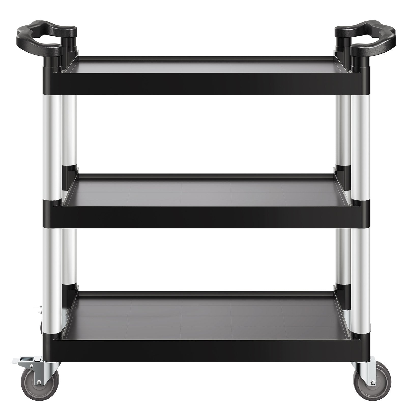 Heavy Duty Utility Cart 500 Lbs Capacity 3-Tier Service Cart With Wheels