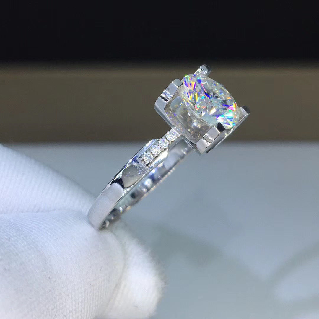 Platinum Bull Head Ring