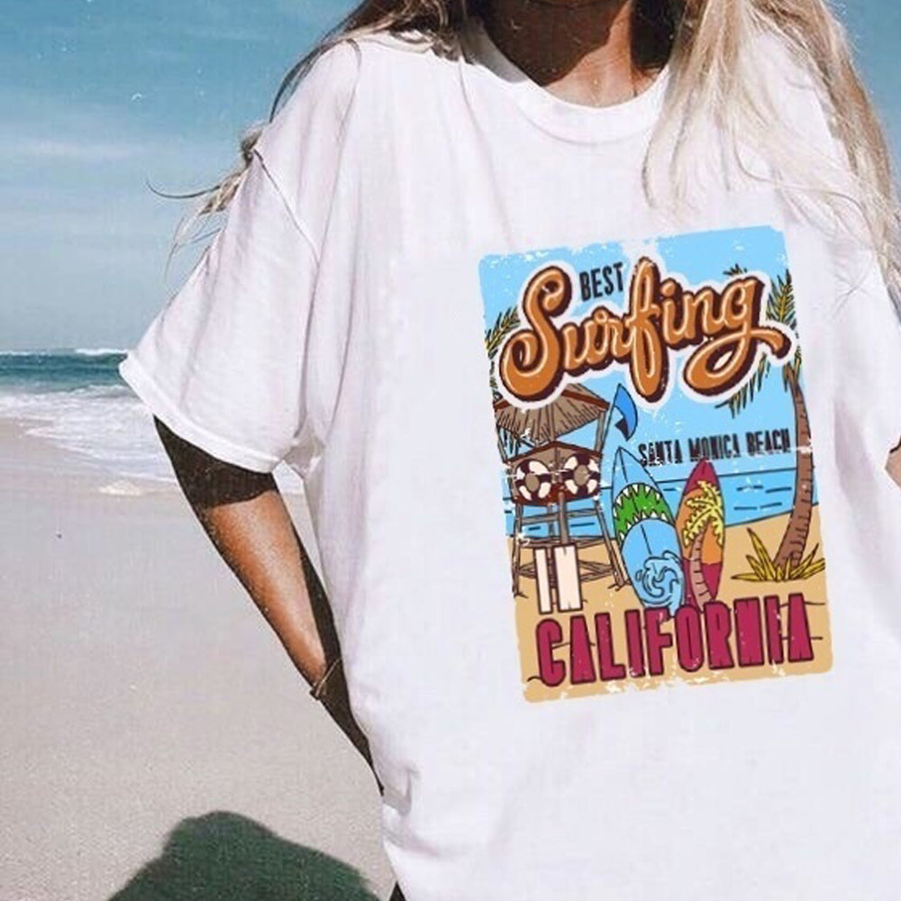 Cartoon Printed Short Sleeve