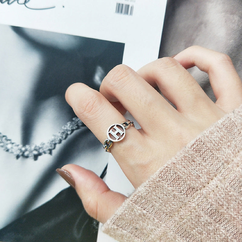 H Letter Single Ring