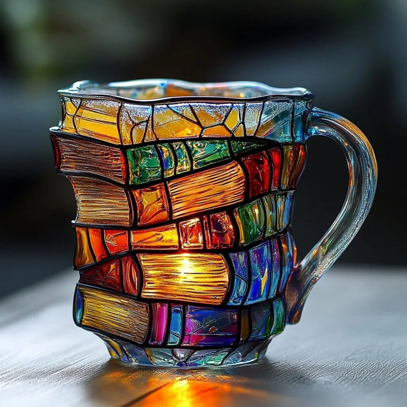 Painted Books Unique Stacked Coffee Cup