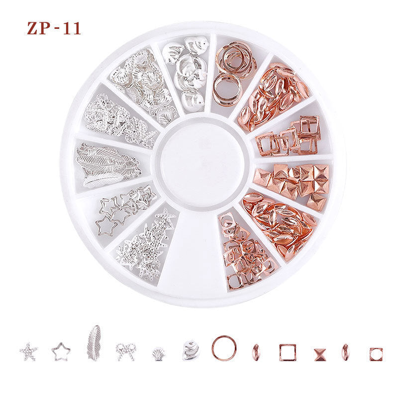 Nail Ornament Star Moon Rivet Hollow-Out Alloy Nails Decoration