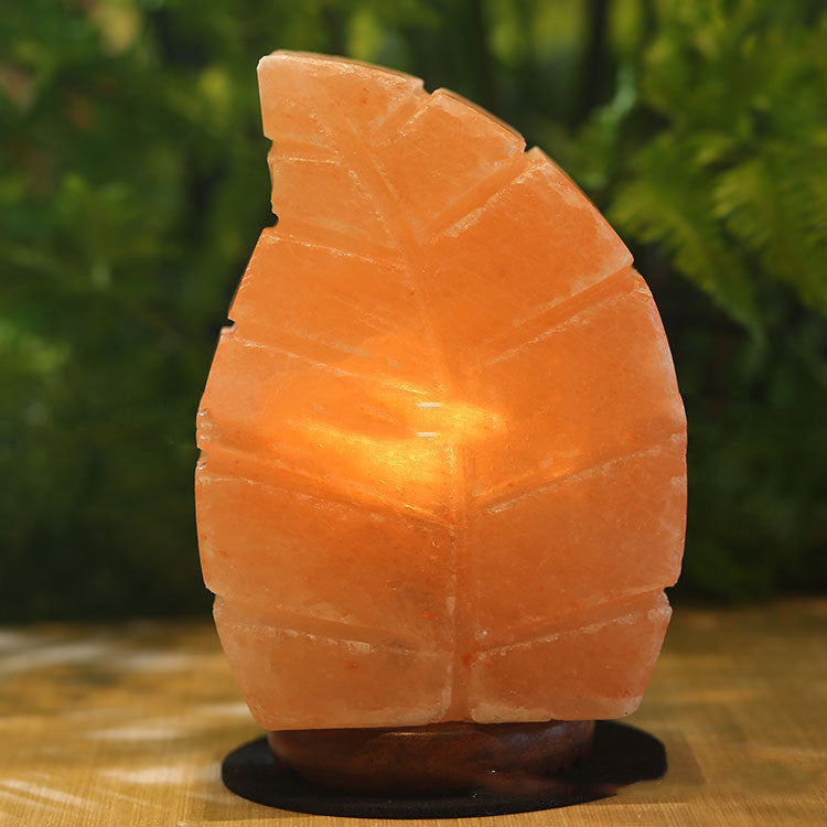 Leaf-Shaped Crystal Lamp