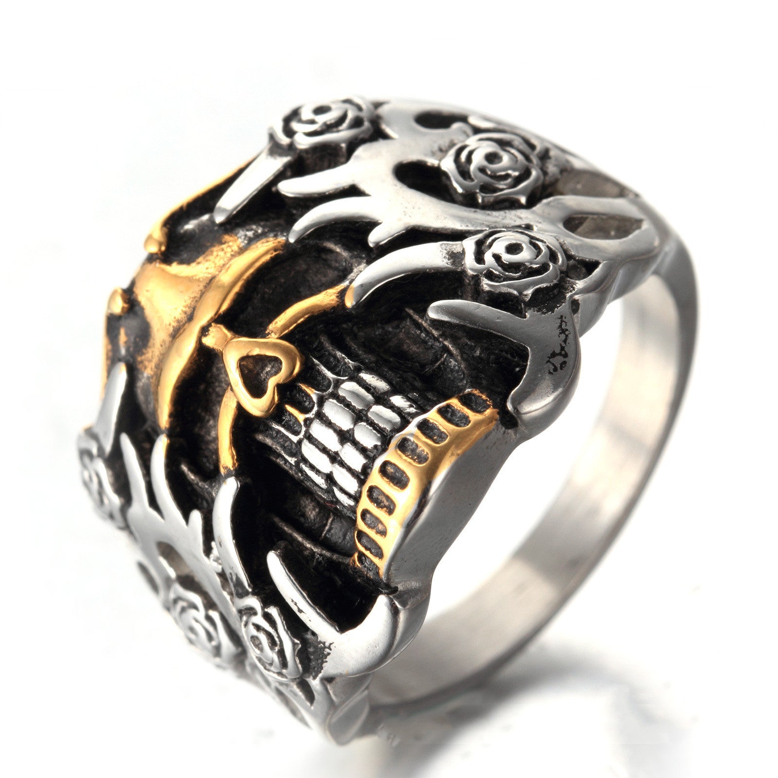 Vintage Skull Ghost Head Titanium Steel Ring