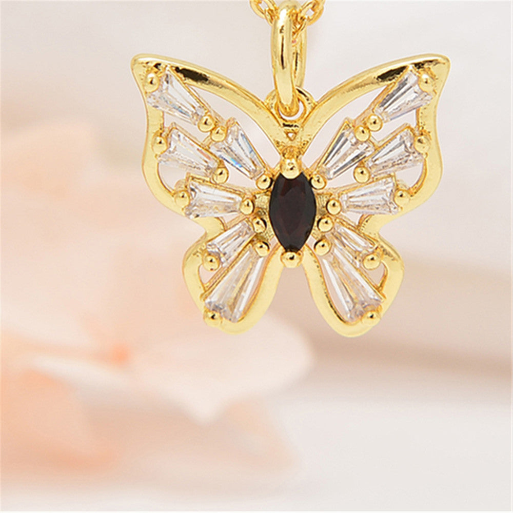 Women's Fashion Copper-Plated Gold Color Insect Butterfly Pendant