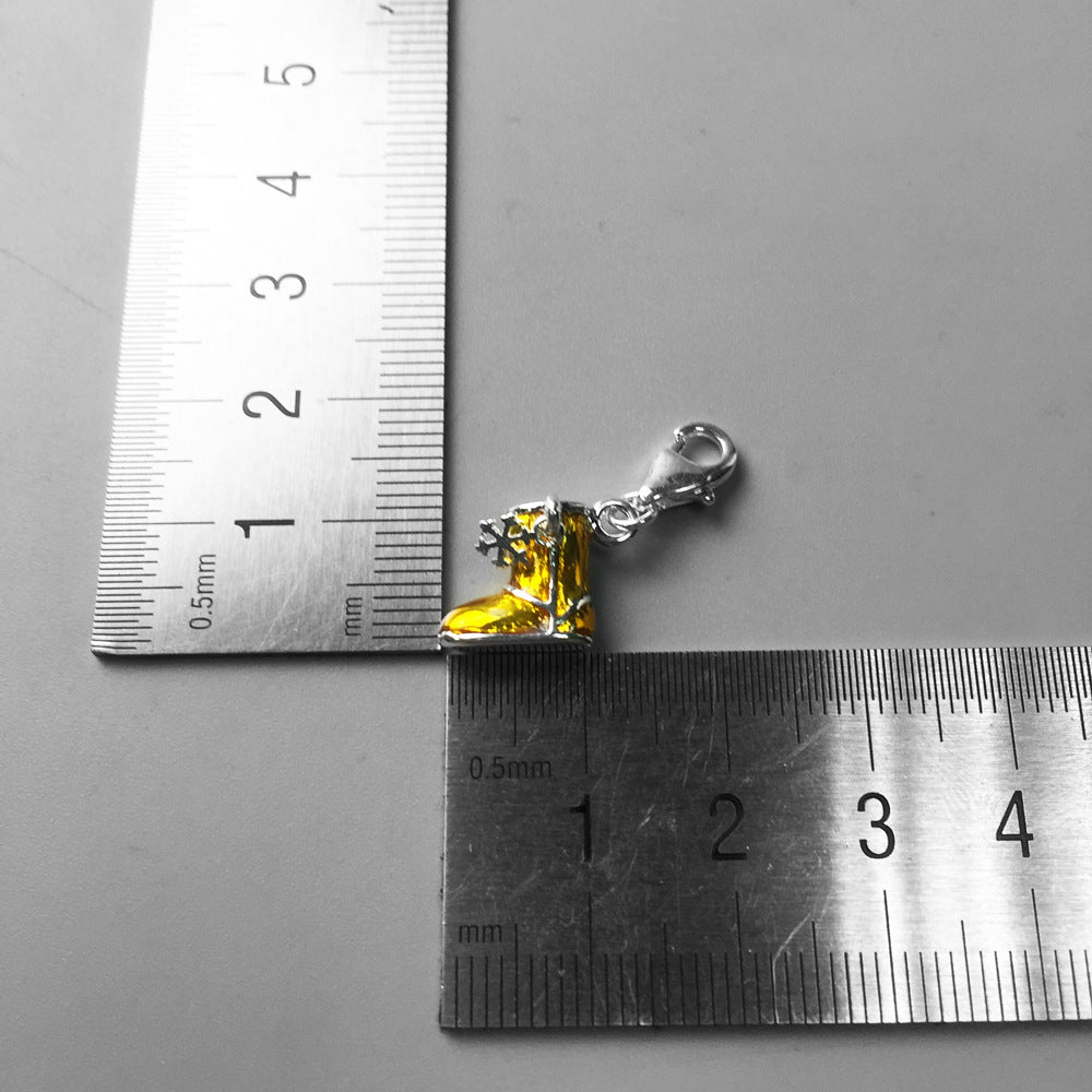Yellow Boots Pendant Jewelry 925 Jewelry Matching Bracelet Necklace