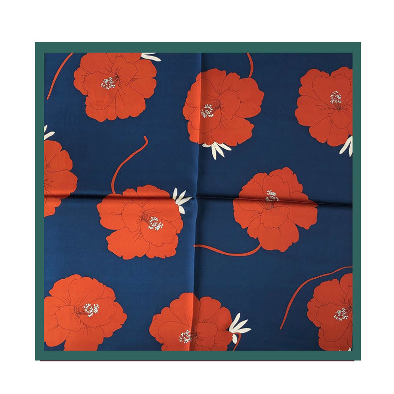 Decoration Flower Silk Scarf