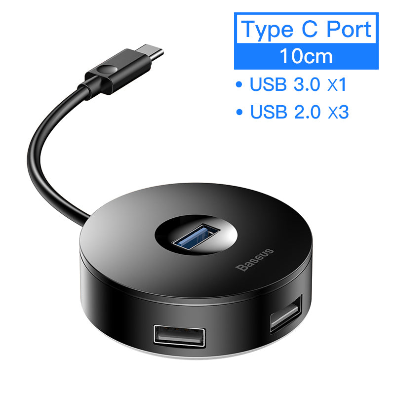 Hub Notebook USB Adapter Hub Round Box
