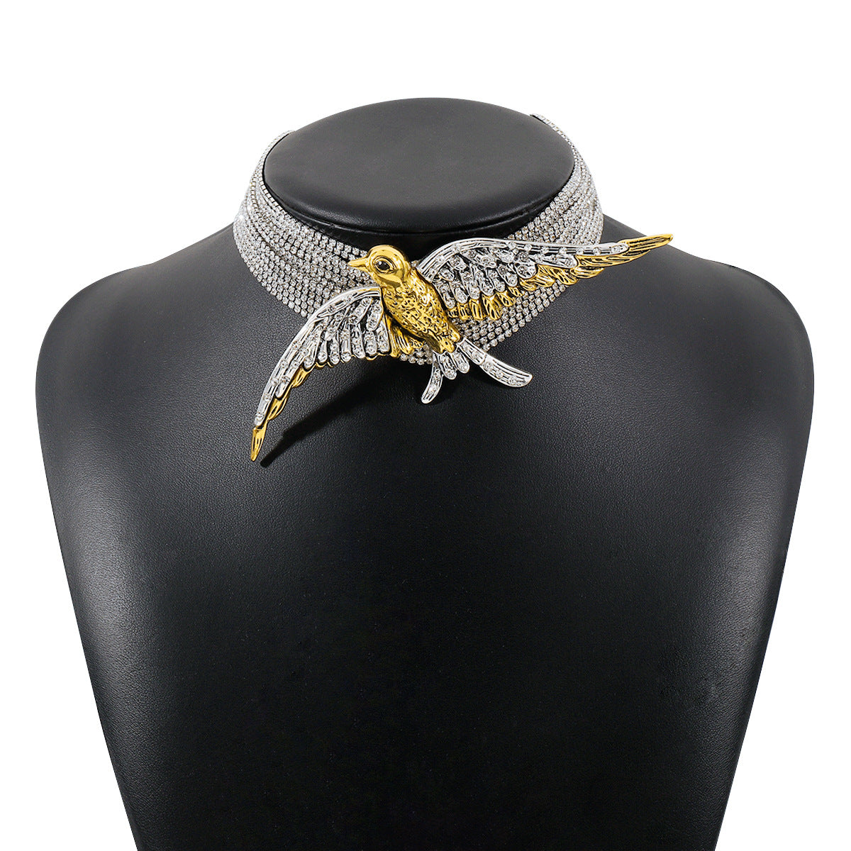 Exaggerated Fashionable Bird Swallow Multi-Layer Necklace