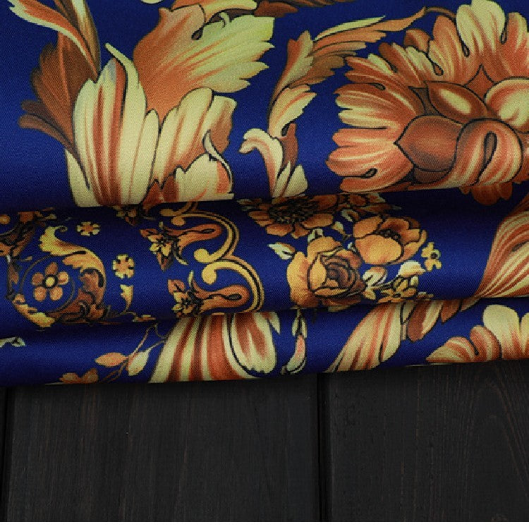 New Royal Full Version Of The Symmetrical Palace Crown Flower Non-iron Repair Tide Men's Shirt