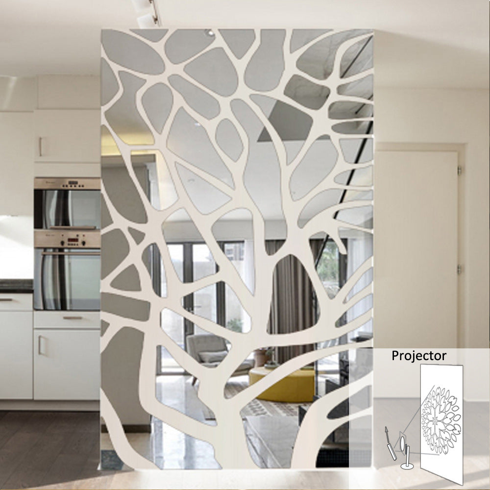 Geometric Splicing 3D Stereo Mirror Wall Sticker