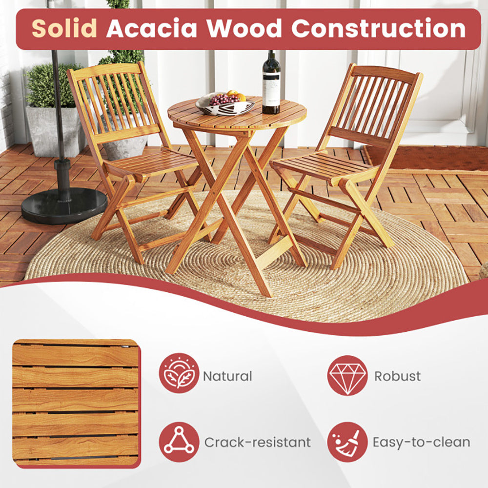 Outdoor Folding Chairs With Seat Cushions Set Of 2