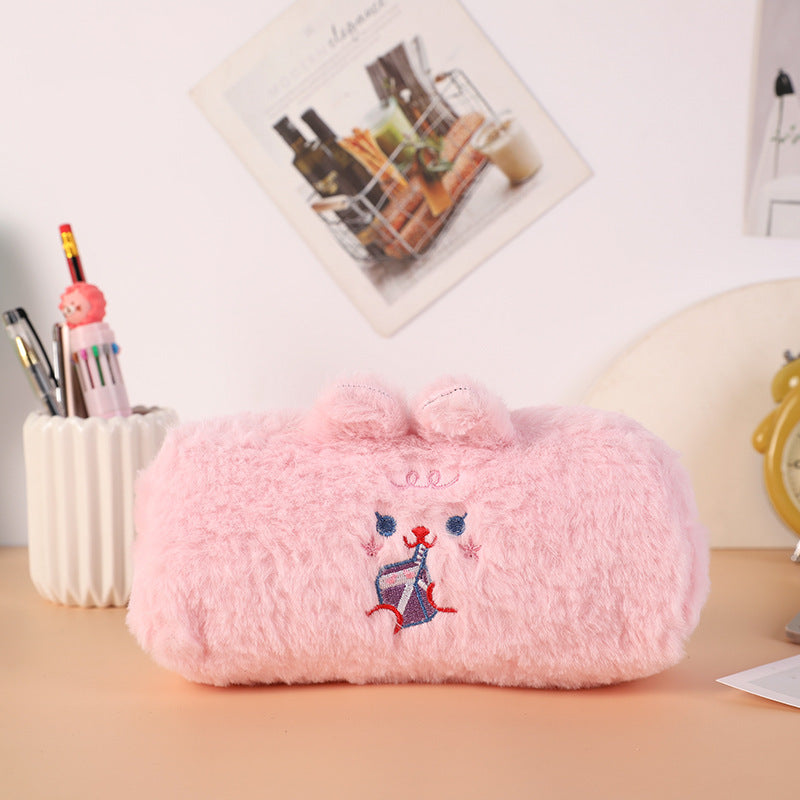 Ins Japanese High-value Plush Bear Pen Bag Korean