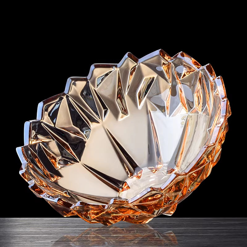 Luxury Crystal Glass Fruit Bowl For Home Living Room