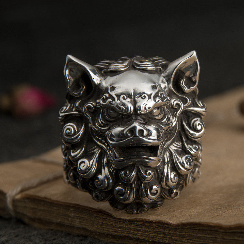 Men's Domineering Personality Handmade Bull Head Ring