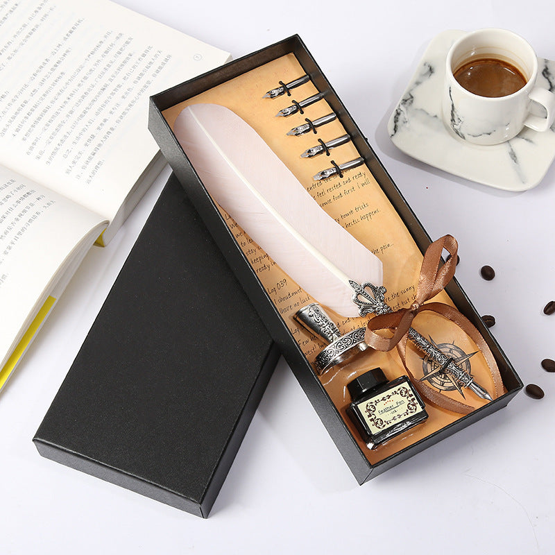 Shearing Crown Rod Feather Pen Set