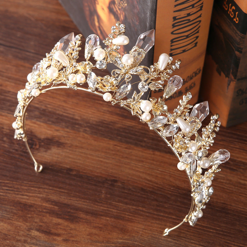 Fashion Ladies Baroque Crystal Crown Tiara