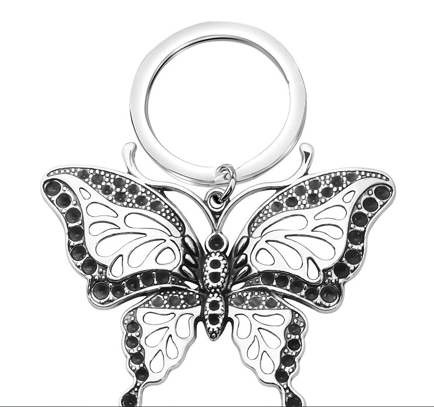 Zinc Alloy Butterfly Keychain
