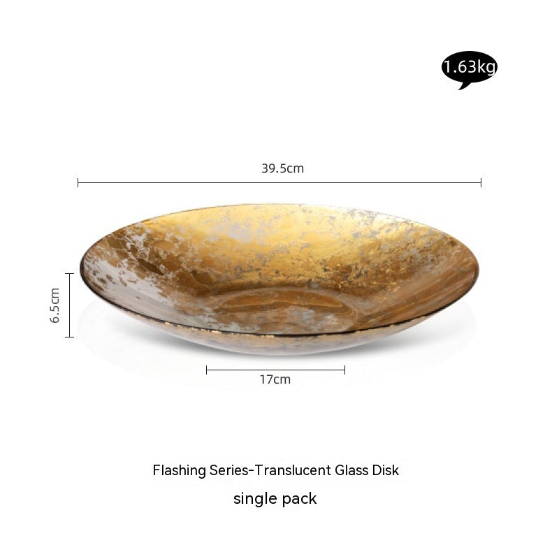 High-End And Fashionable Fruit Plate Large Crystal Glass Plate