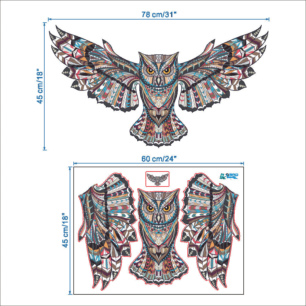 Creative Owl Living Room Bedroom Study Background Wall Decoration